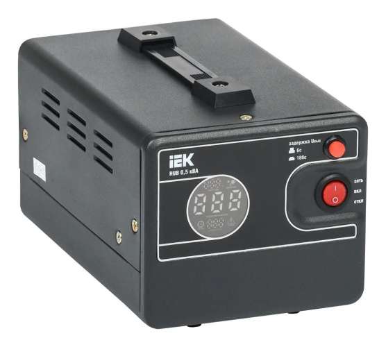 Стабилизатор напряжения IEK Hub,  0.4кВт черный [ivs21-1-d05-13]